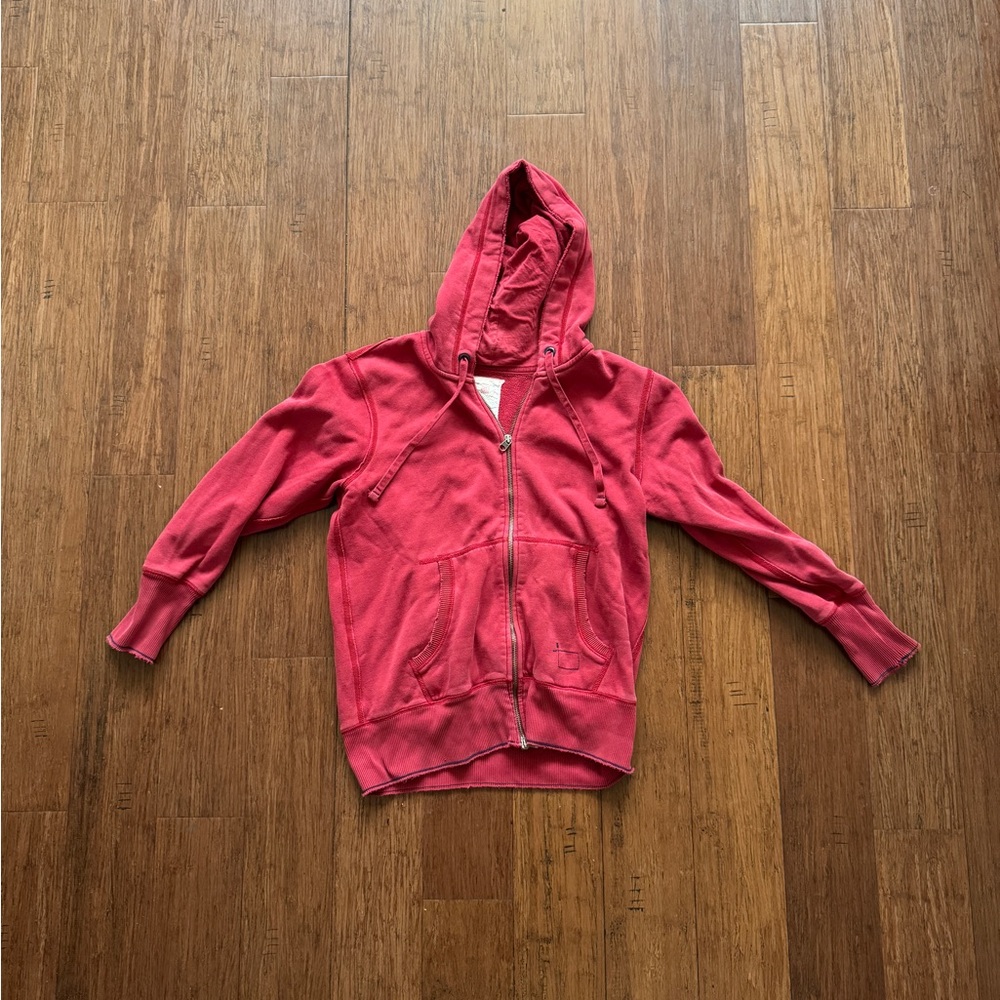 Men's Red Zip-Up Sweater